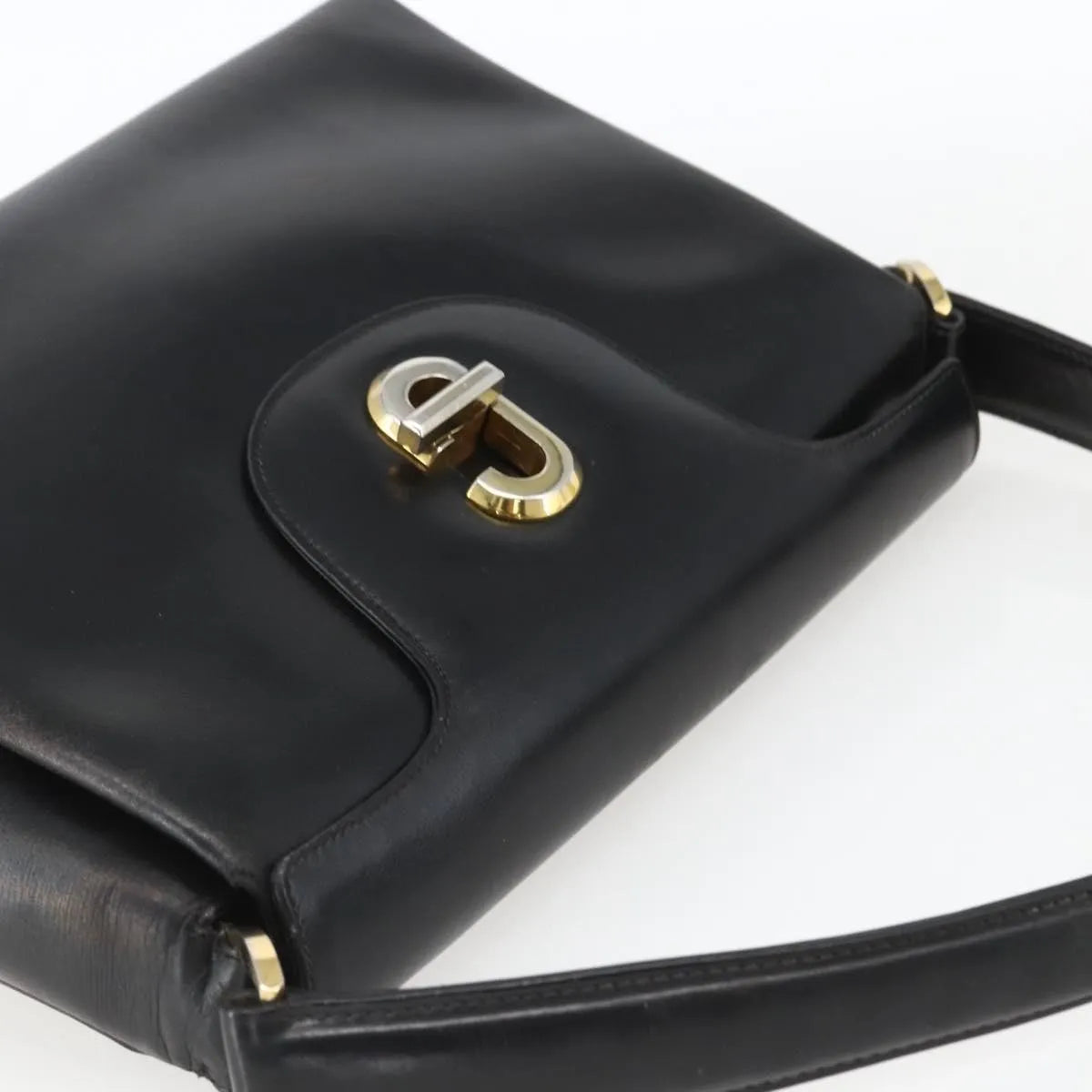 Gucci Vintage Leather, Black, Leather, Handbag