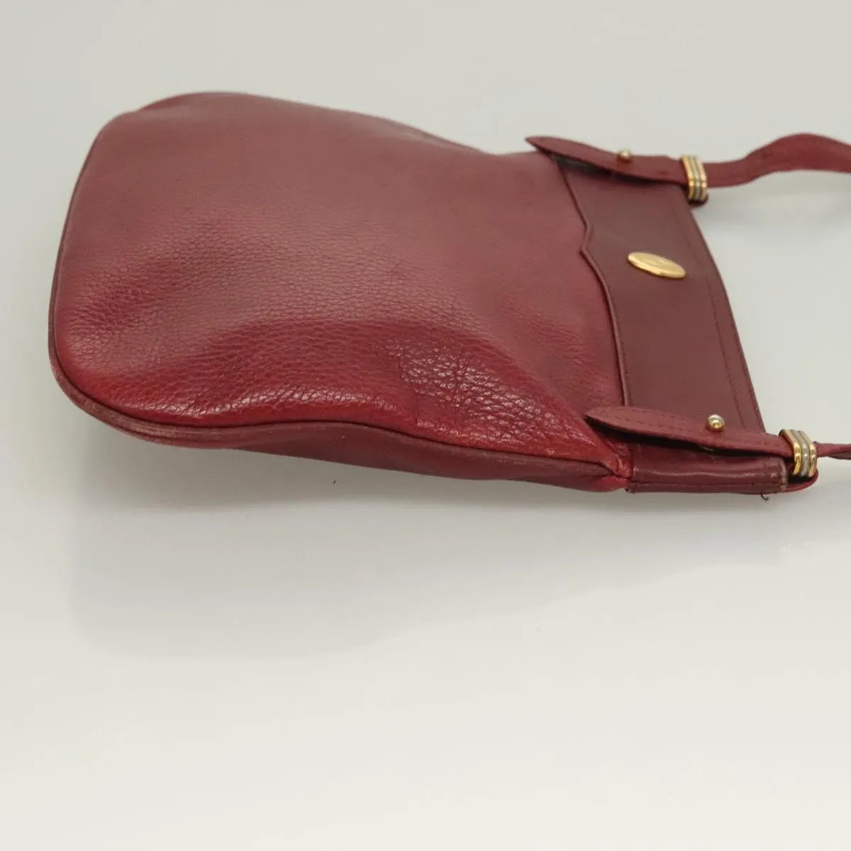 cartier Vintage must de Cartier Leather, Burgundy, Leather, Shoulder Bag