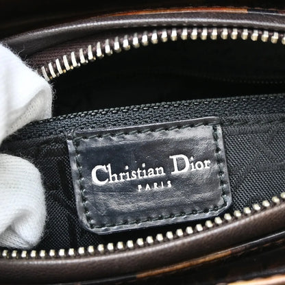 Christian Dior Vintage Lady Dior Patent Patent leather, Brown, Patent Leather, Handbag
