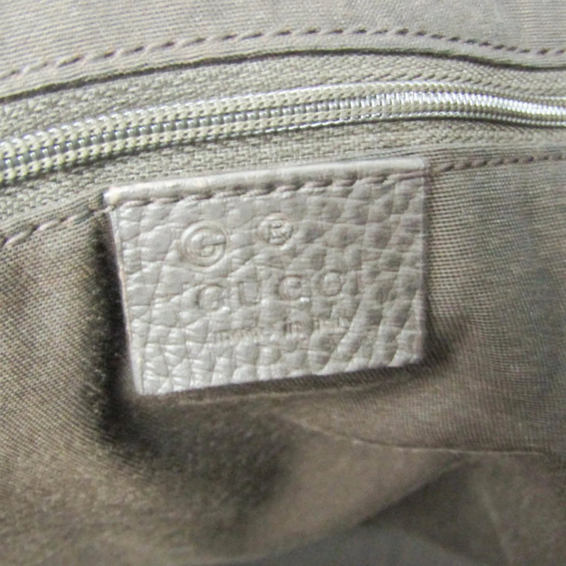Gucci GG Canvas Canvas, Beige, Leather, Tote Bag