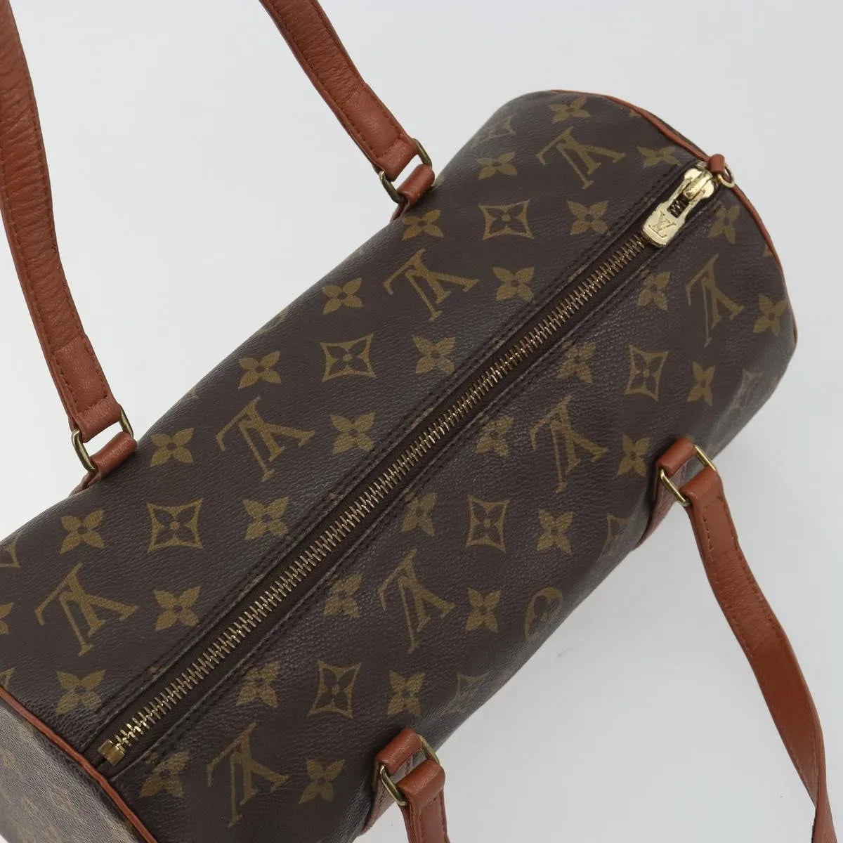 Louis Vuitton Papillon Monogram, Brown, Canvas, Handbag