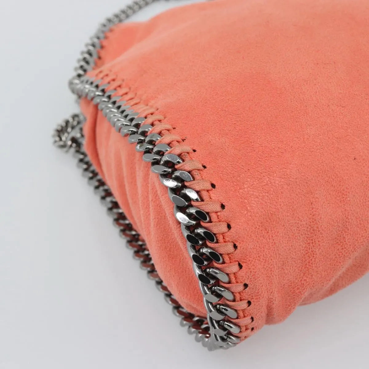 Stella McCartney Falabella Fold Over Faux Leather, Orange, Polyester, Shoulder Bag