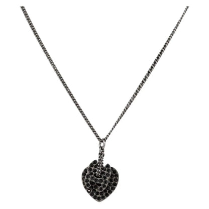 Chanel Coco Long Metal with Faux Pearls and Crystals, Black, Metal, Necklace