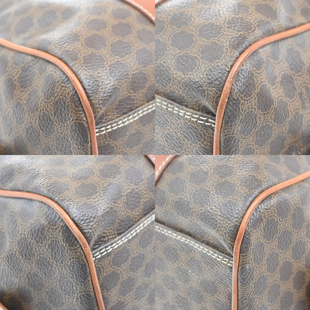 Celine Macadam Macadam with leather, Brown, PVC, Handbag