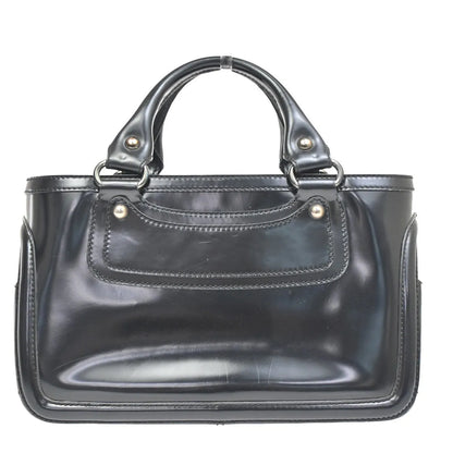 Celine Boogie Satchel Leather, Black, Leather, Tote Bag