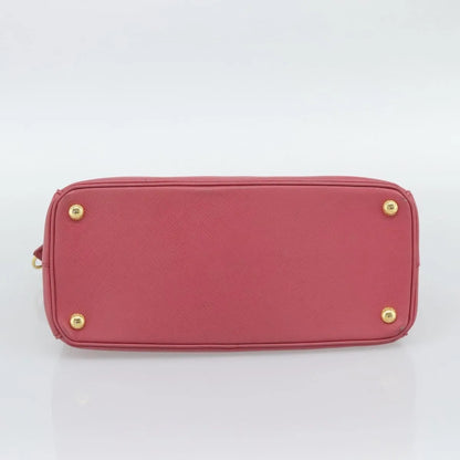 Prada Galleria Double Zip Tote Saffiano Leather, Pink, Leather, Handbag