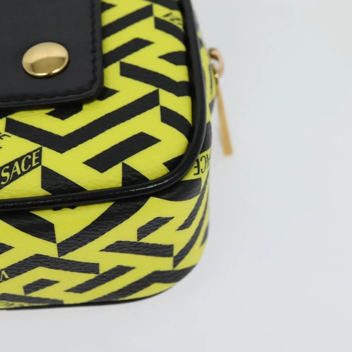Versace Vintage Clutch Leather, Yellow, PVC, Clutch