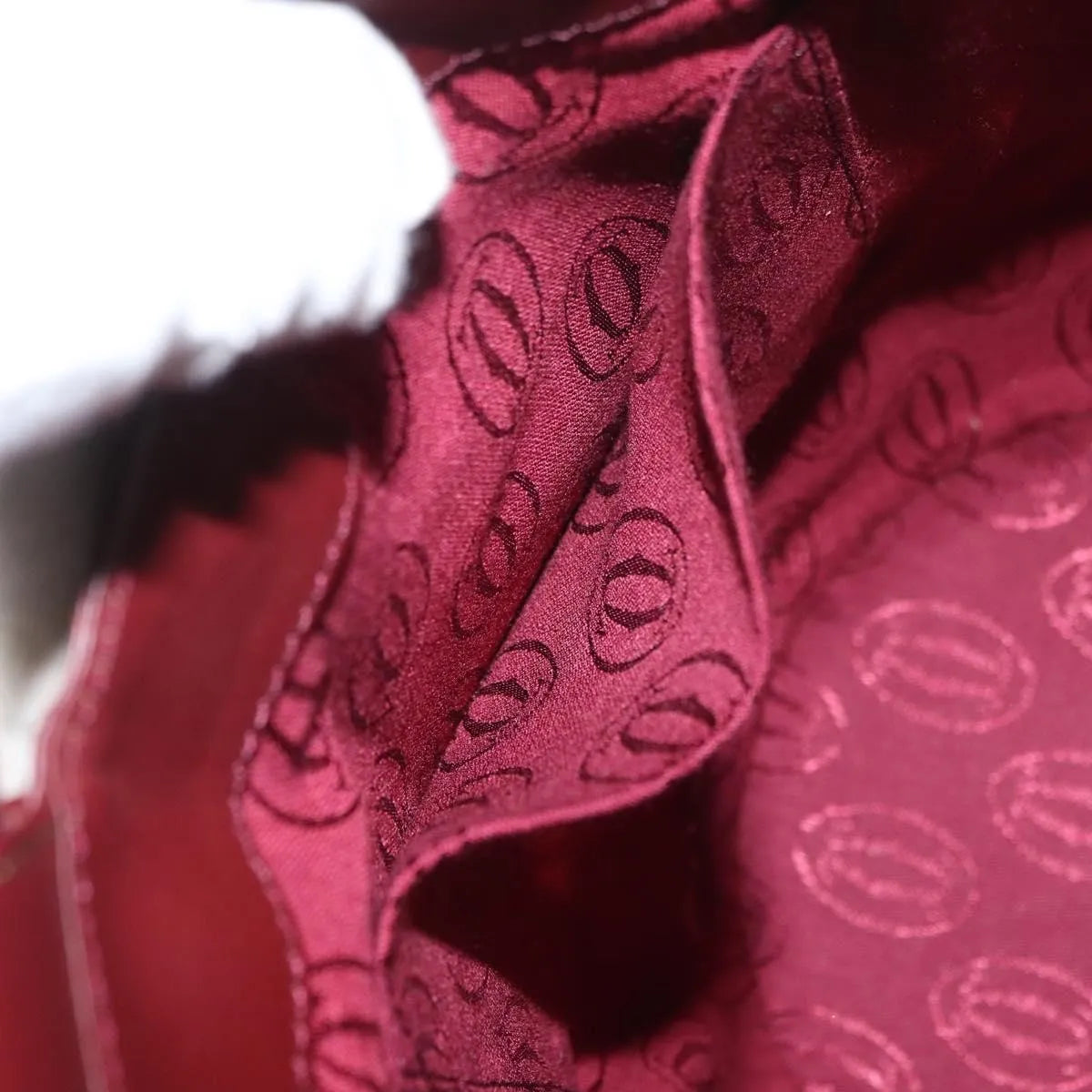 cartier Must de cartier Leather, Burgundy, Leather, Shoulder Bag