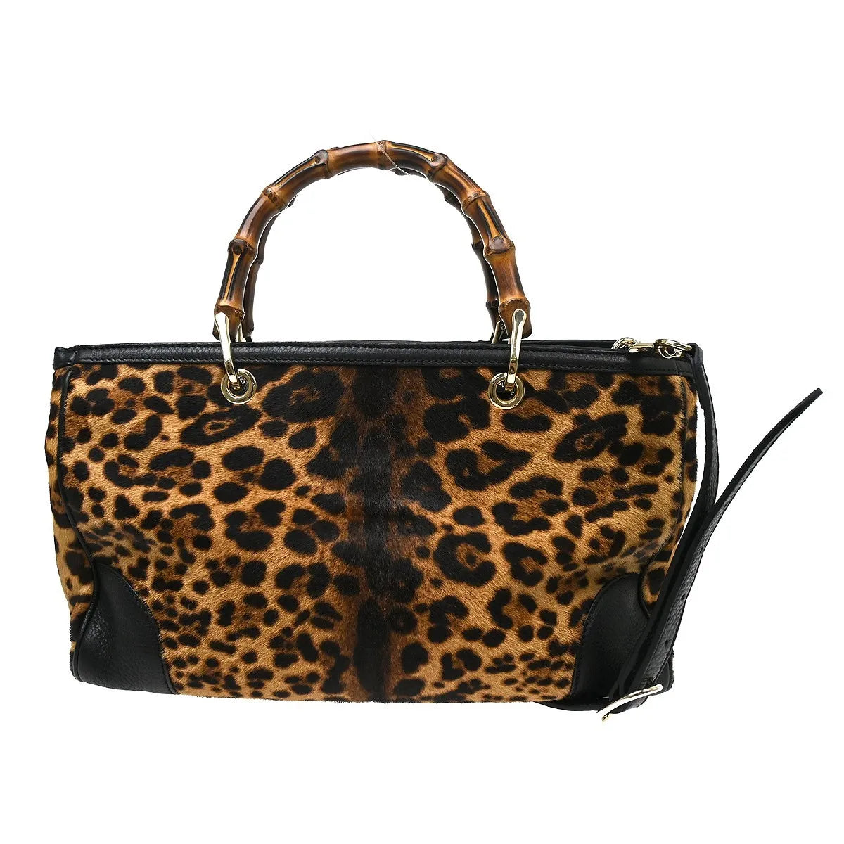 Gucci Bamboo Suede, Brown, Fur, Tote Bag