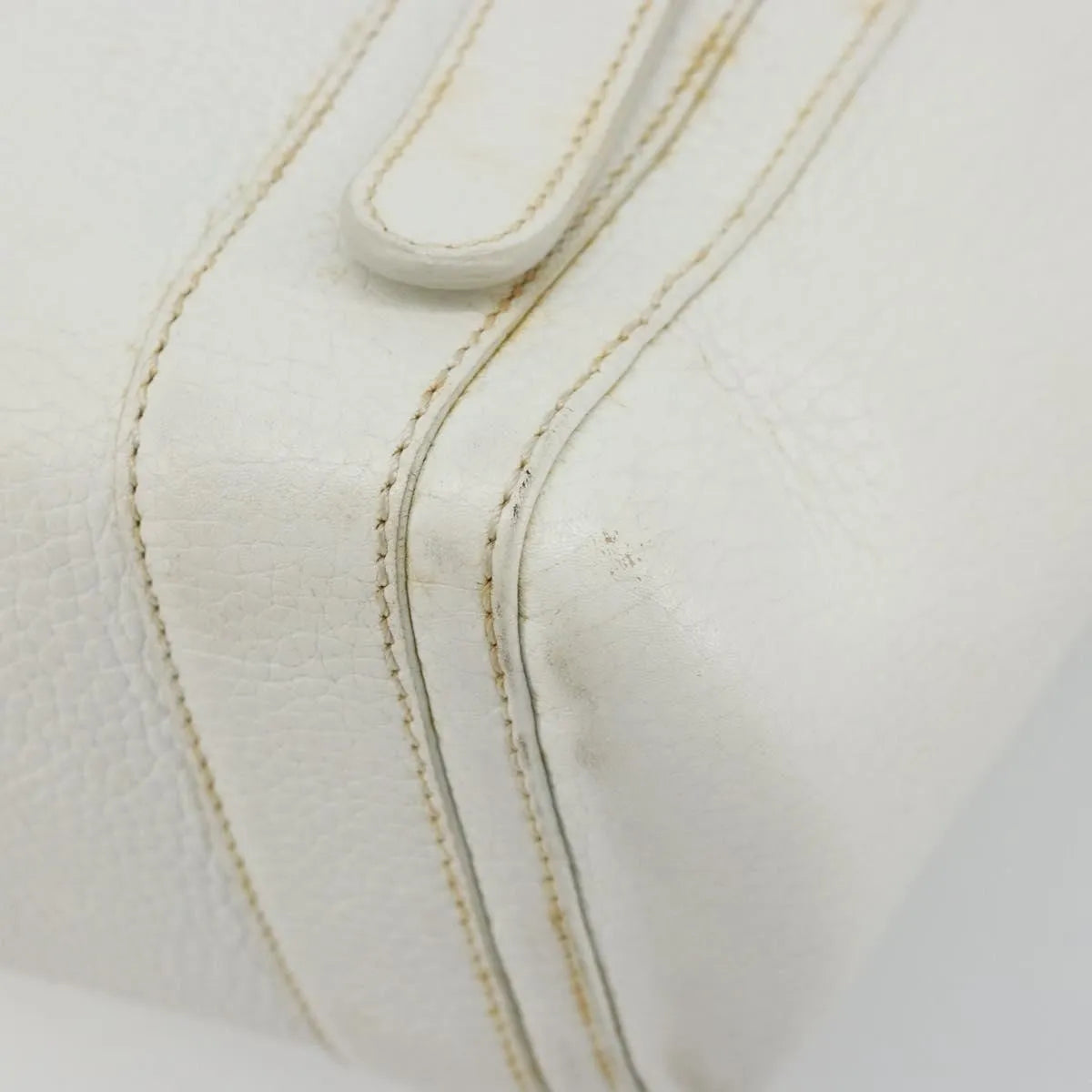 Loewe Senda Leather, White, Leather, Handbag