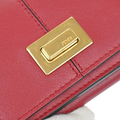 Fendi Peekaboo Leather, Red, Leather, Wallet