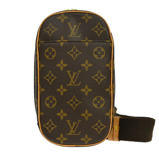 Louis Vuitton Pochette Gange Monogram Canvas, Brown, Canvas, Clutch
