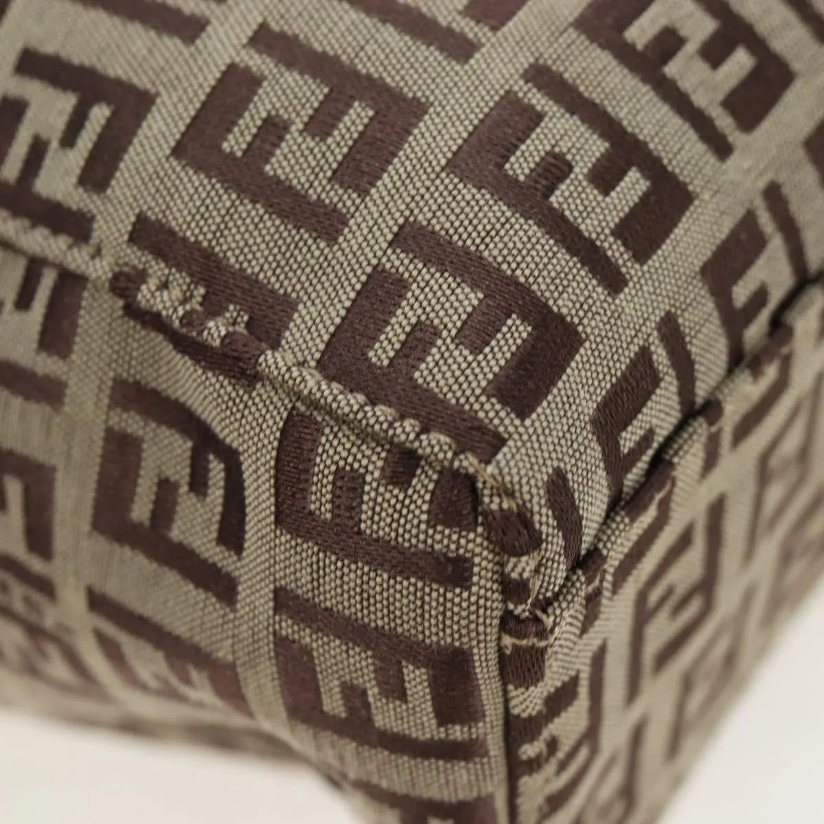 Fendi Vintage Shopping Tote Zucchino Canvas, Beige, Canvas, Shoulder Bag
