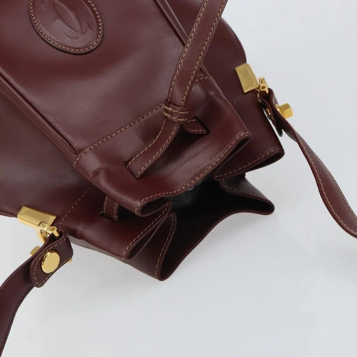 cartier Must de cartier Leather, Burgundy, Leather, Shoulder Bag