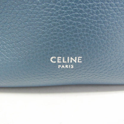 Celine Sangle Seau Calfskin, Blue, Leather, Shoulder Bag