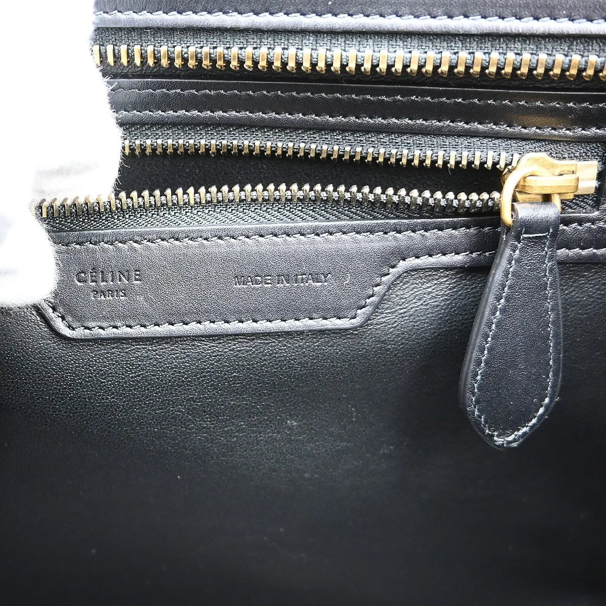 Celine Tricolor Shoulder Luggage Leather, Multicolour, Leather, Tote Bag