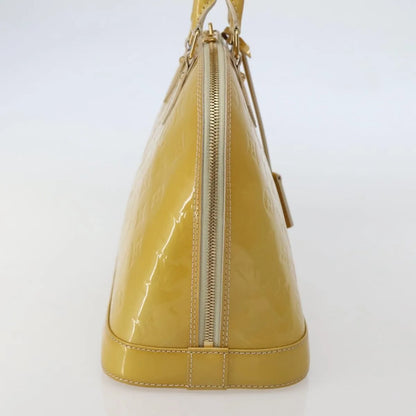 Louis Vuitton Alma Monogram Vernis, Beige, Patent Leather, Handbag
