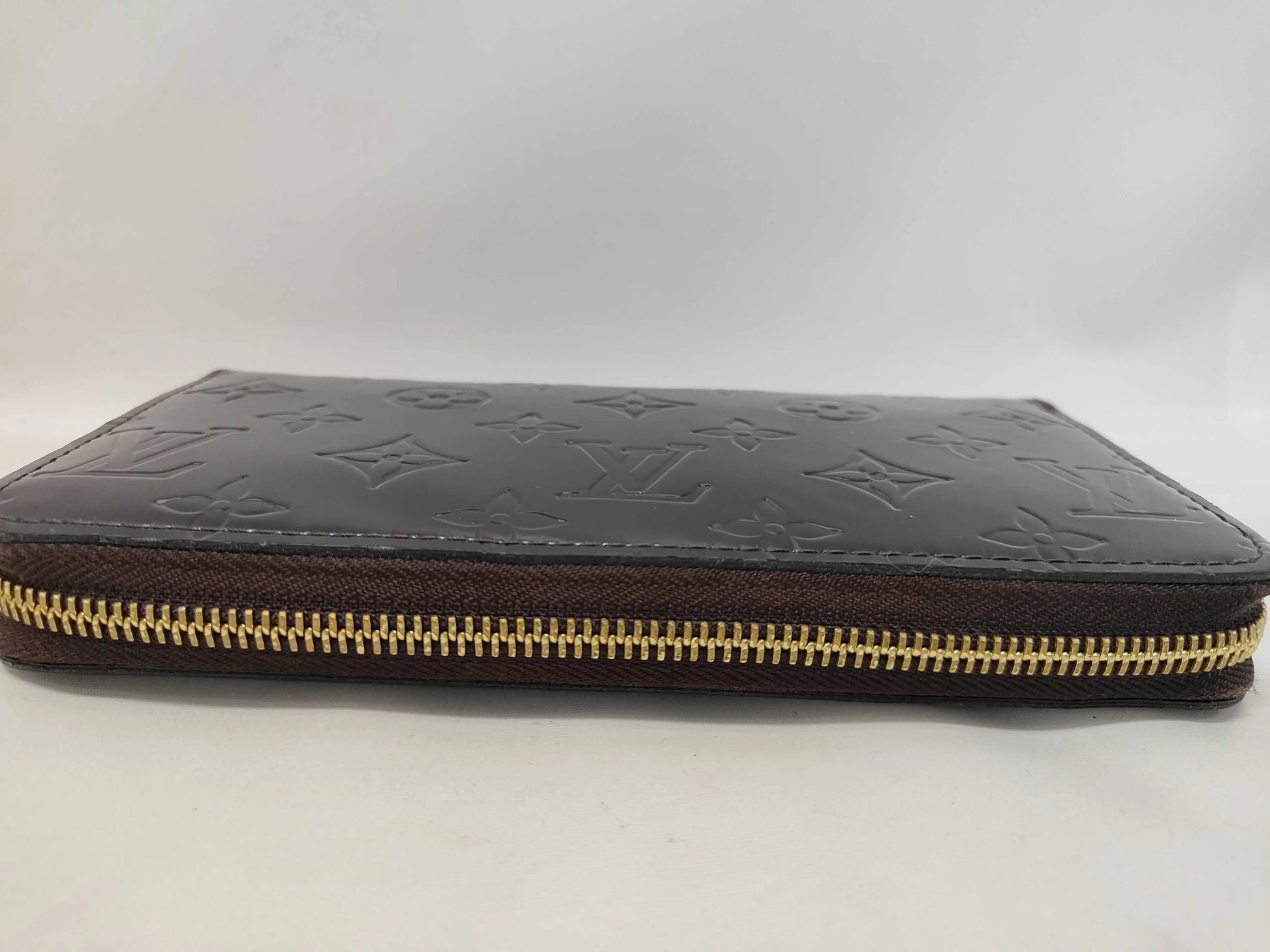 Louis Vuitton Zippy Organizer Patent leather, Black, Leather, Wallet