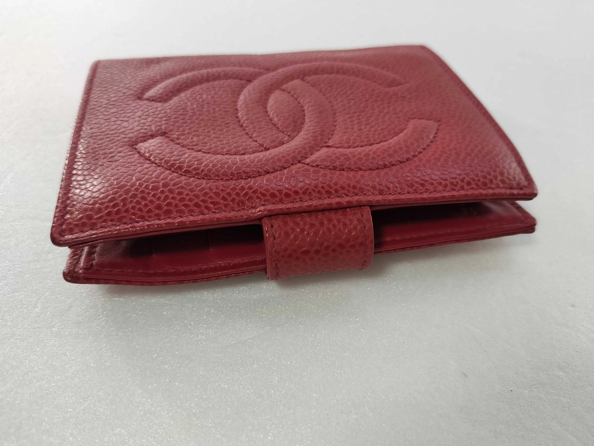 Chanel Timeless CC French Caviar, Red, Calfskin, Wallet
