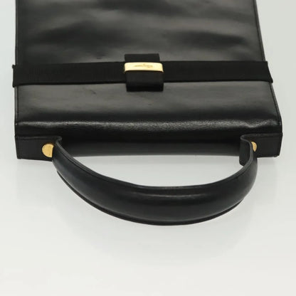 Salvatore Ferragamo Vala Leather, Black, Leather, Handbag