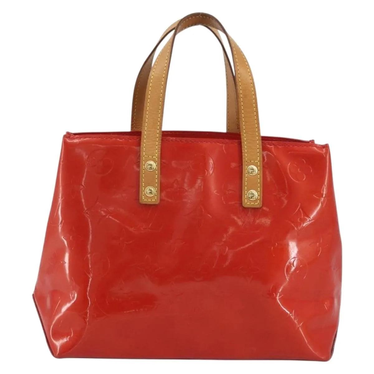 Louis Vuitton Reade Monogram Vernis, Red, Patent Leather, Handbag