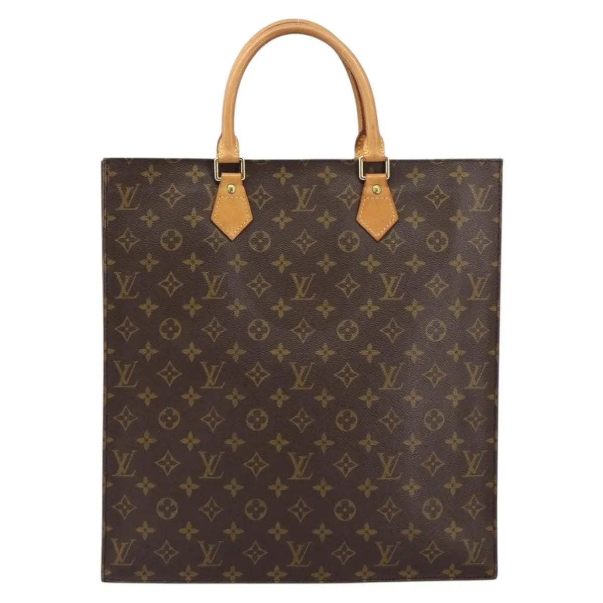 Louis Vuitton Sac Plat Monogram Canvas, Brown, Canvas, Handbag