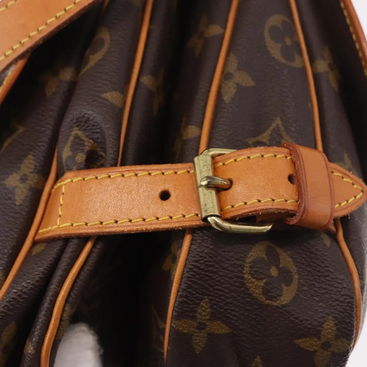 Louis Vuitton Saumur Canvas, Brown, Canvas, Shoulder Bag