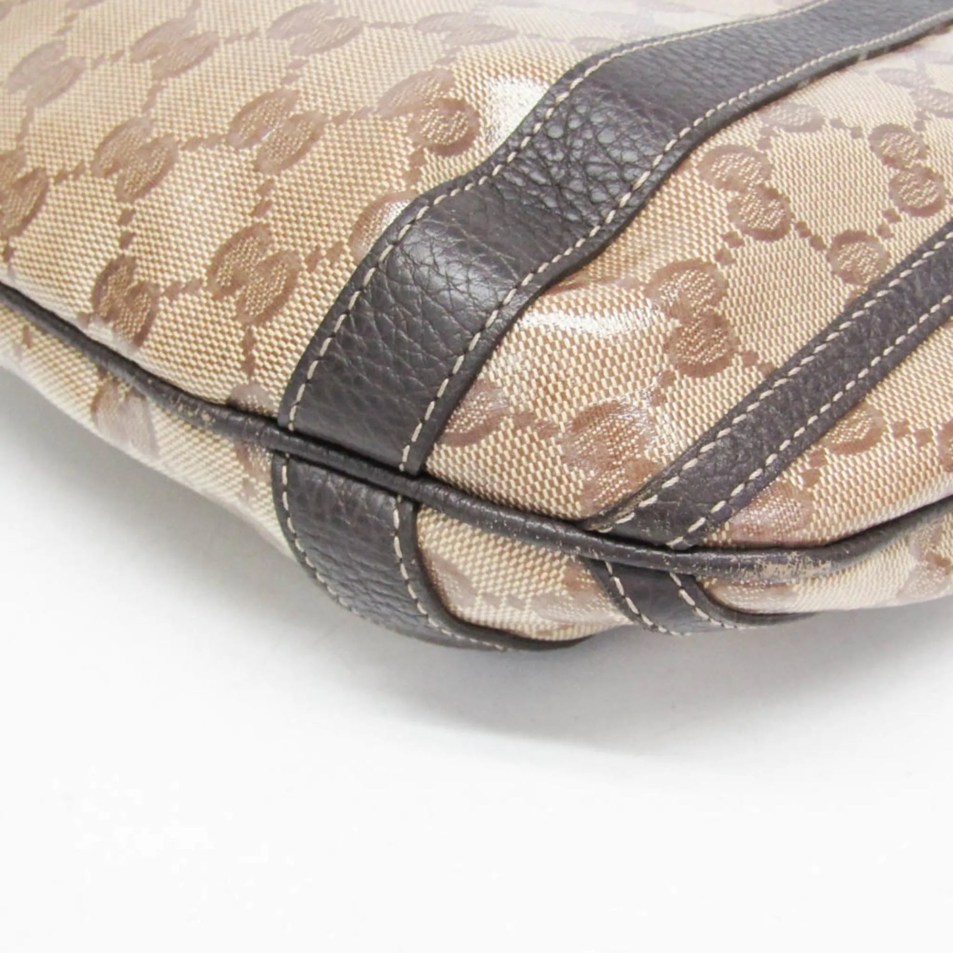 Gucci Abbey D-ring convertible Monogram GG crystal, Beige, Leather, Handbag