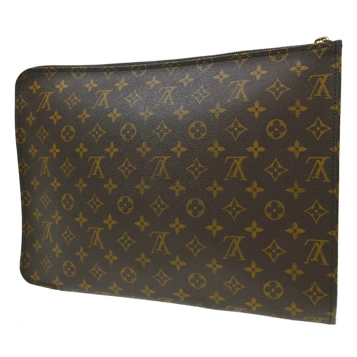 Louis Vuitton Poche Documents Monogram Canvas, Brown, Canvas, Clutch