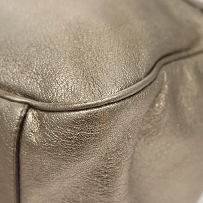 Salvatore Ferragamo Sofia Satchel Leather, Gold, Leather, Shoulder Bag