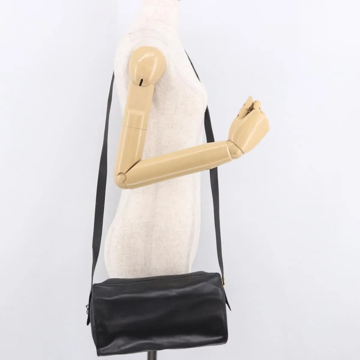 Christian Dior Vintage Leather, Black, Leather, Shoulder Bag
