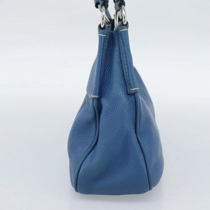 Prada Vitello Daino Convertible Tote Vitello Daino, Blue, Leather, Handbag