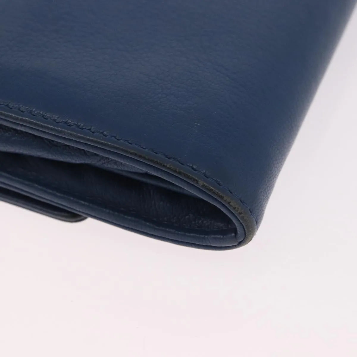 Chanel Lucky Clover Long Flap Wallet Leather, Blue, Leather, Wallet
