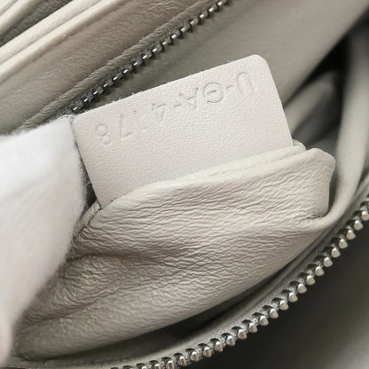 Celine C Bag Leather, Gray, Leather, Shoulder Bag