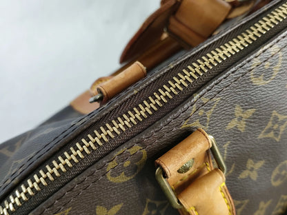 Louis Vuitton Keepall Monogram Canvas, Brown, Canvas, Travel Bag