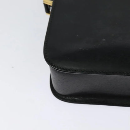 Gucci Vintage Leather, Black, Leather, Shoulder Bag