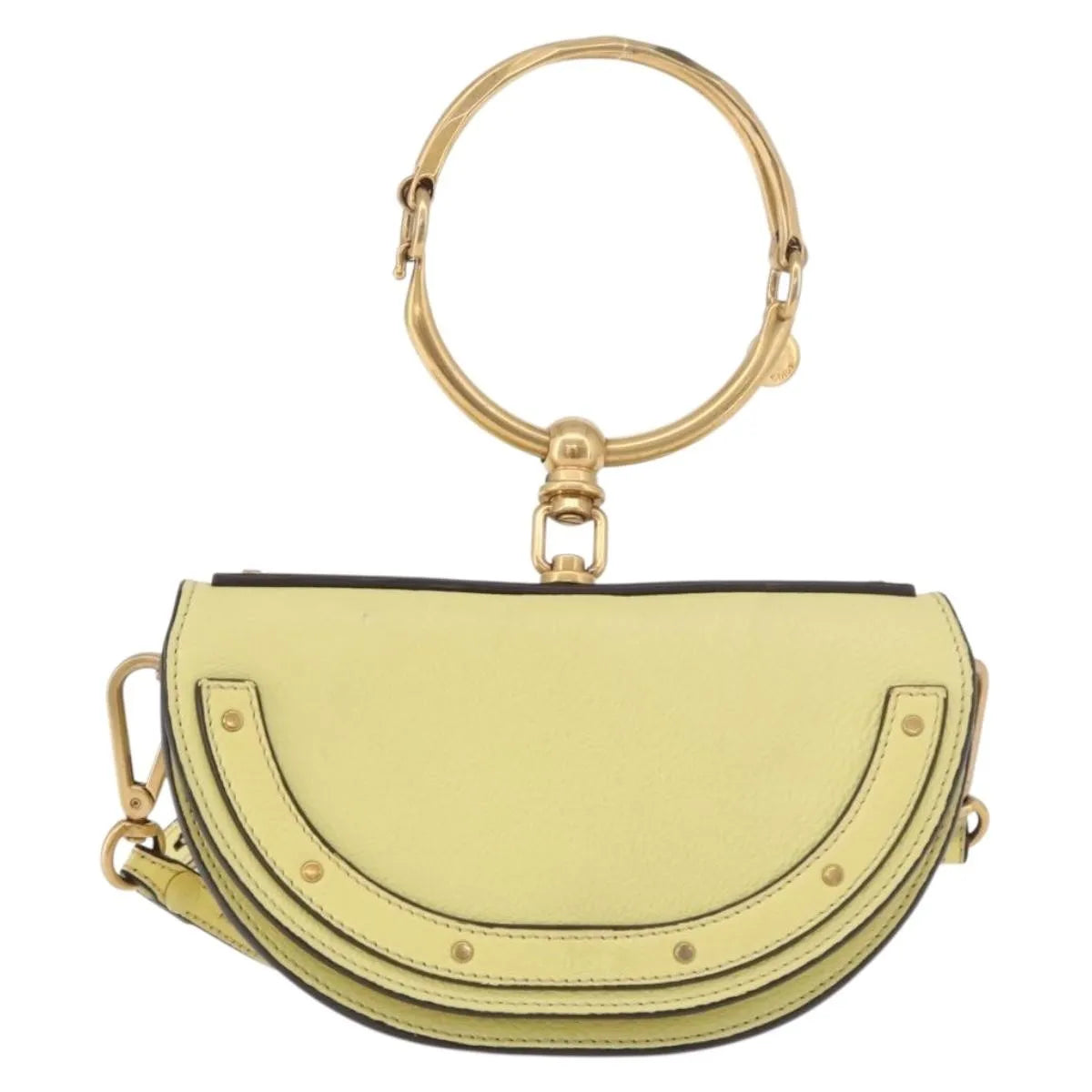 Chloe Nile Leather, Yellow, Leather, Handbag