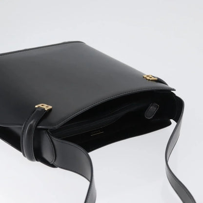 Bally Vintage Leather, Black, Leather, Handbag