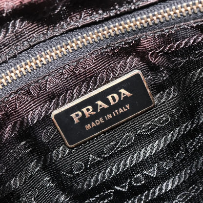 Prada Shoulder Python, Black, Nylon, Shoulder Bag