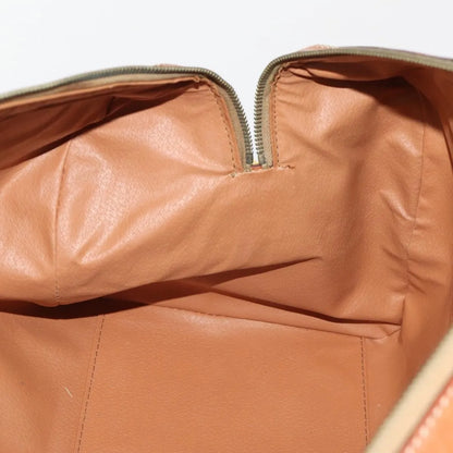 Celine Vintage Duffle Canvas and Leather, Brown, Canvas, Travel Bag