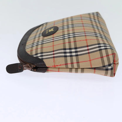 Burberry Nova check Pochette Canvas, Beige, Canvas, Clutch