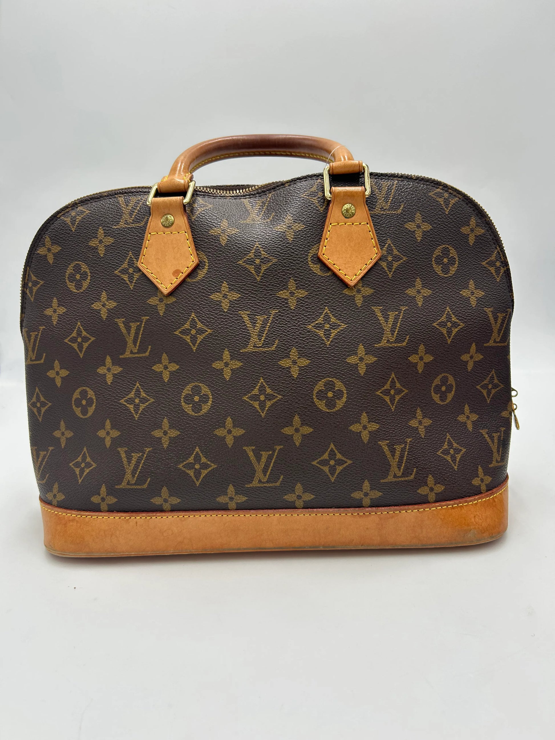 Louis Vuitton Alma Monogram Canvas, Brown, Canvas, Handbag