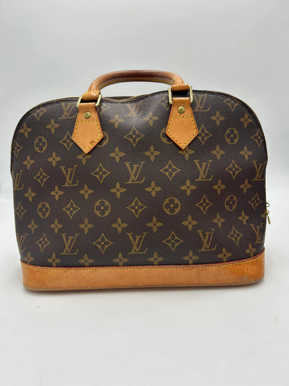 Louis Vuitton Alma Monogram Canvas, Brown, Canvas, Handbag