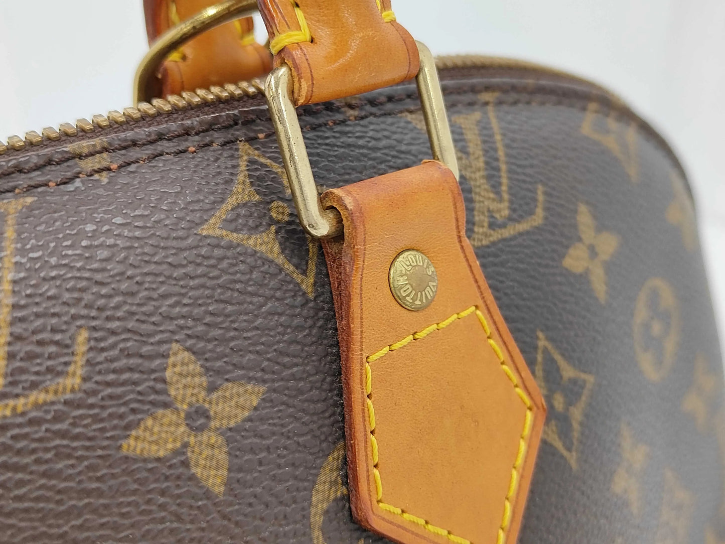 Louis Vuitton Alma Monogram, Brown, Canvas, Handbag