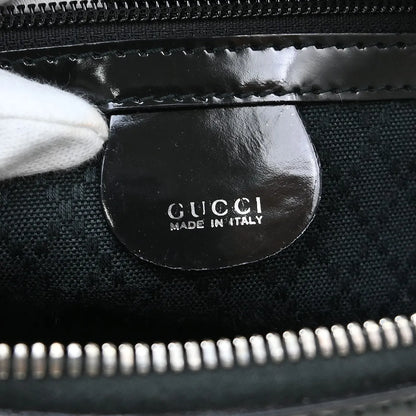 Gucci Travel GG Nylon, Black, Leather, Handbag