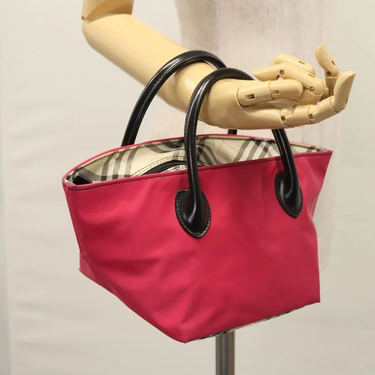 Burberry Blue Label Nylon, Pink, Nylon, Tote Bag
