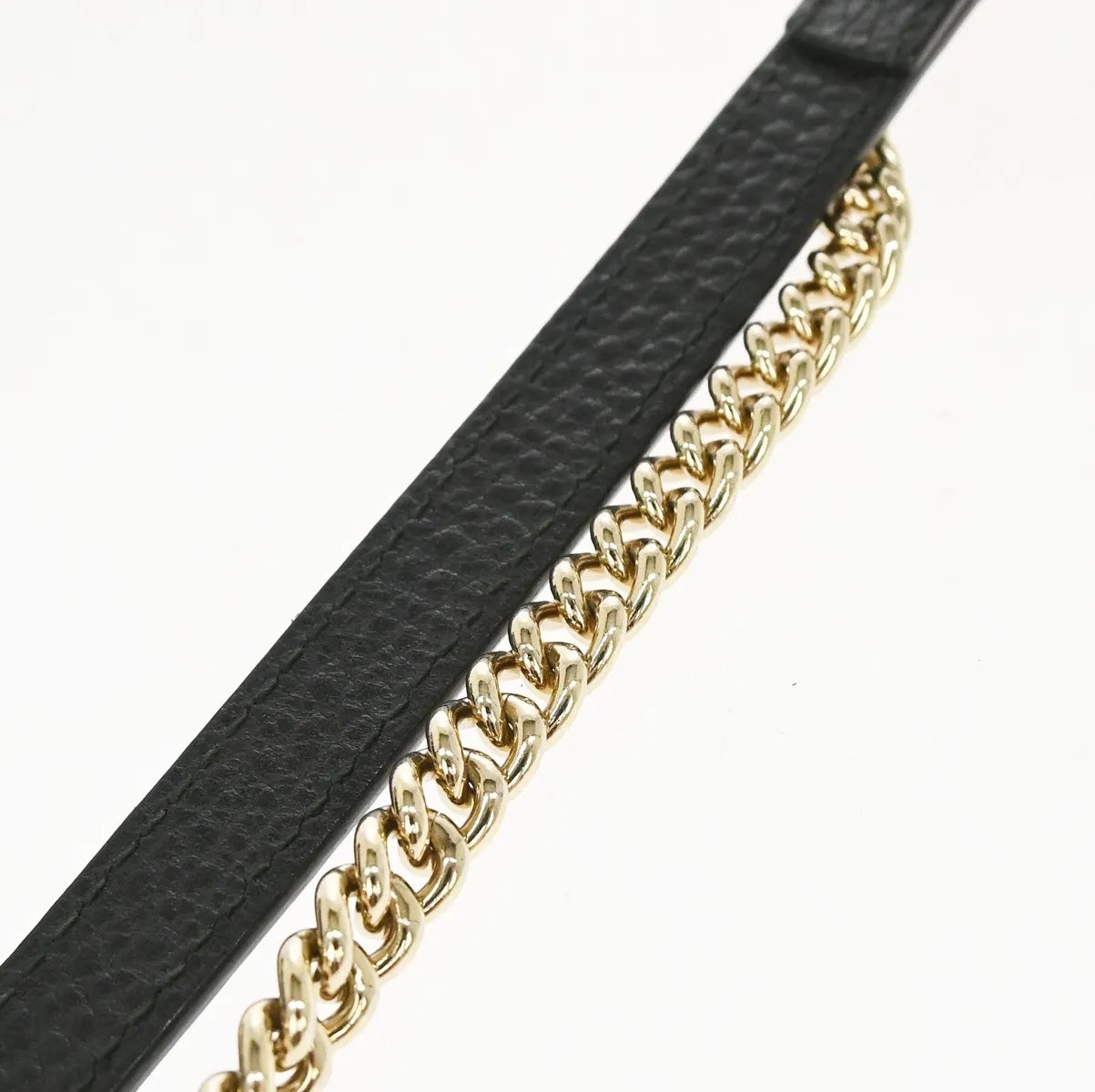Gucci Interlocking Leather, Black, Leather, Shoulder Bag