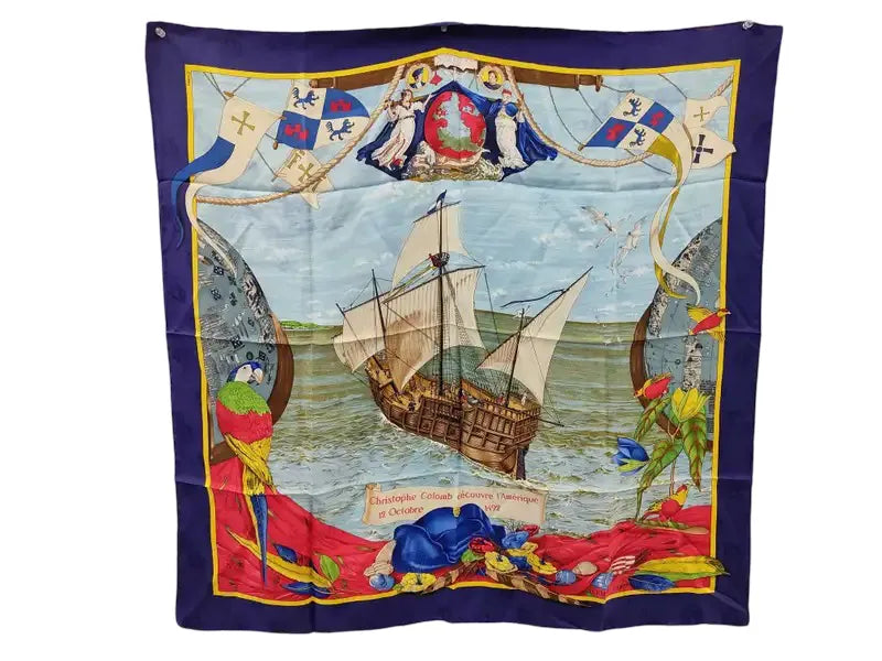 Hermes Carré 90 Silk multicolor, Multicolour, Silk, Scarf