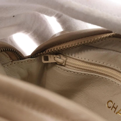 Chanel Vintage Clutch Leather, Beige, Leather, Clutch