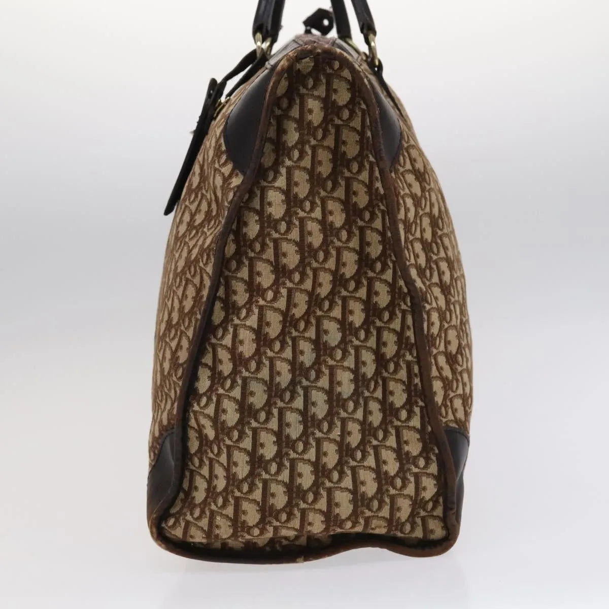 Christian Dior Vintage Trotter Boston Diorissimo Canvas, Brown, Canvas, Handbag